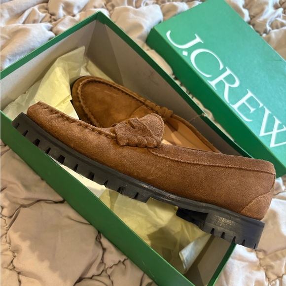 J. Crew Shoes - J. Crew Tan Suede Loafers